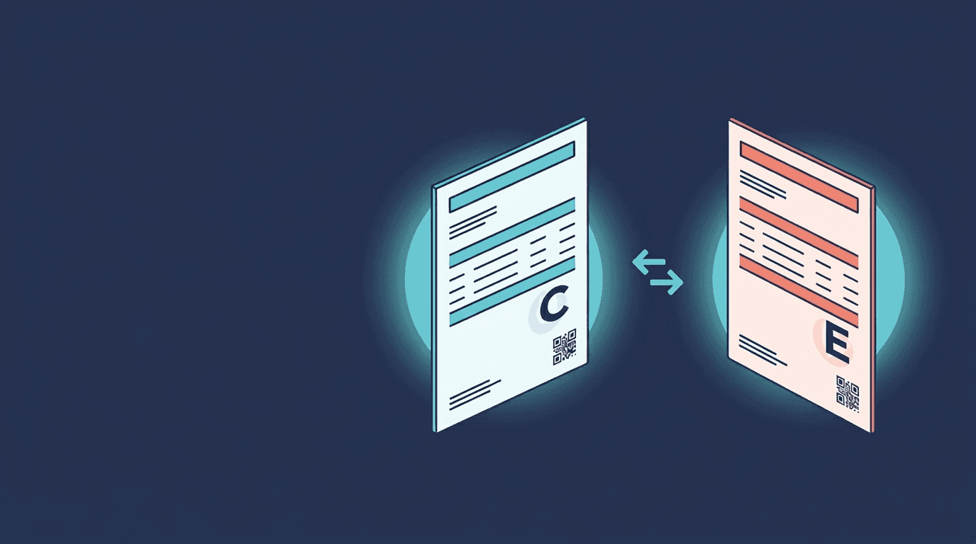 Factura C vs Factura E — comparativa